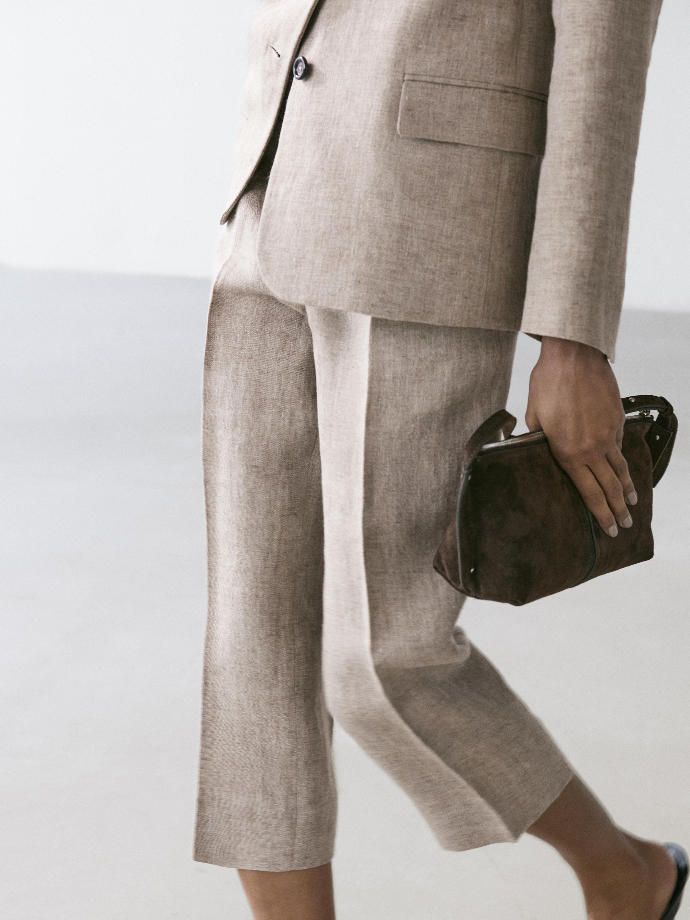 Linen melange capris